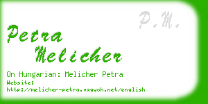 petra melicher business card